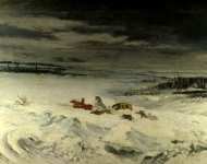 Gustave Courbet - The Diligence in the Snow